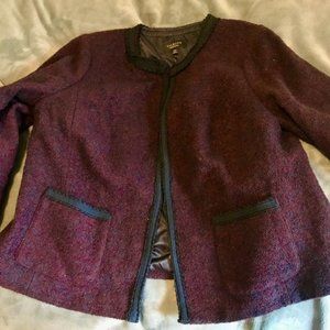Gorgeous Red/Navy $150 Wool Jacket from Talbots